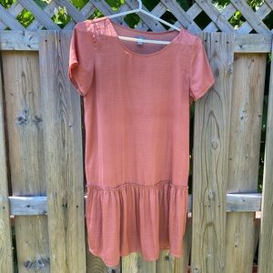 Aerie Satiny Pink T-Shirt Dress